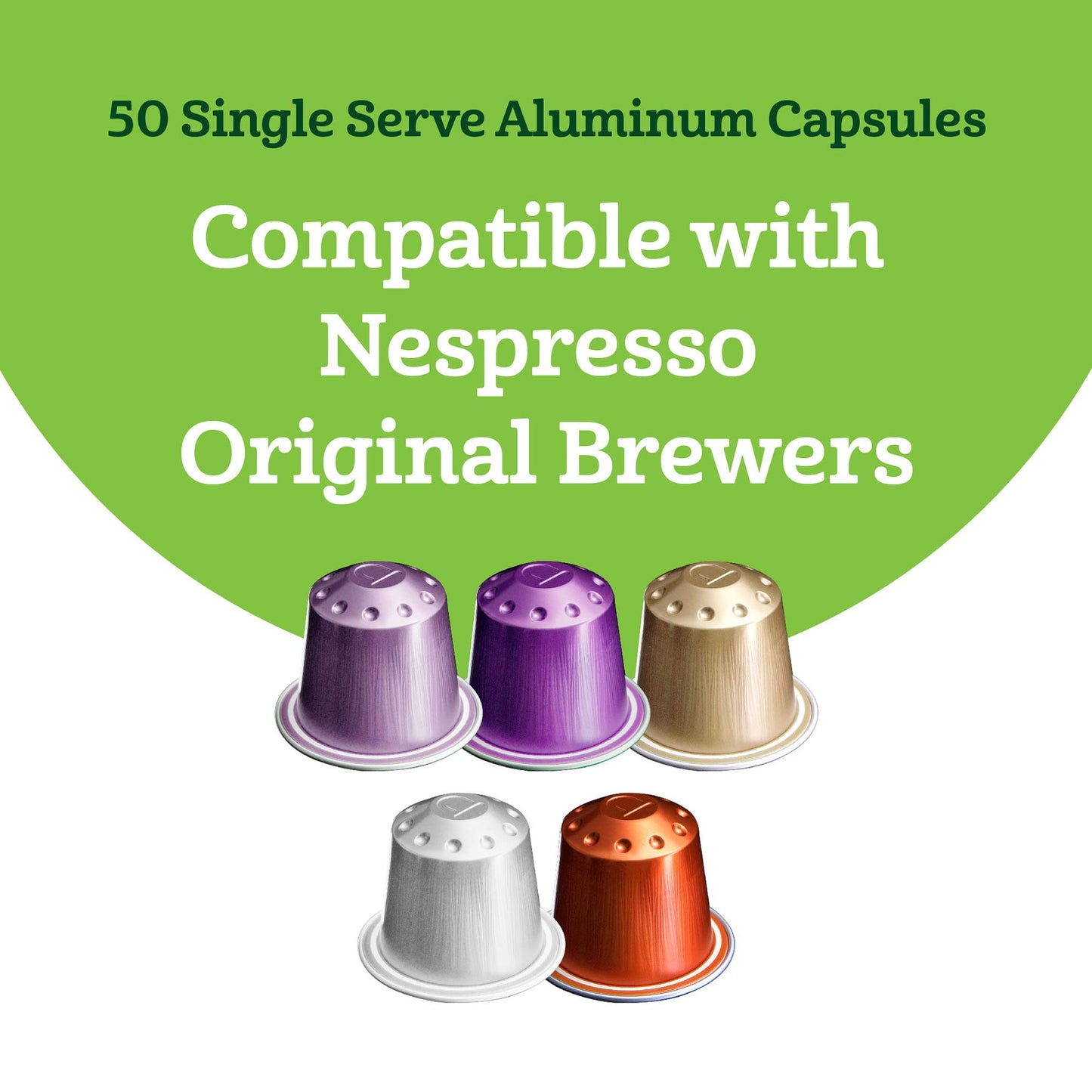large online retailer Fresh Espresso Variety Pack, Compatible with Nespresso Original, 50 Aluminum compact pieces, Dark, Medium & Light Roast, 10 Count (Pack of 5)