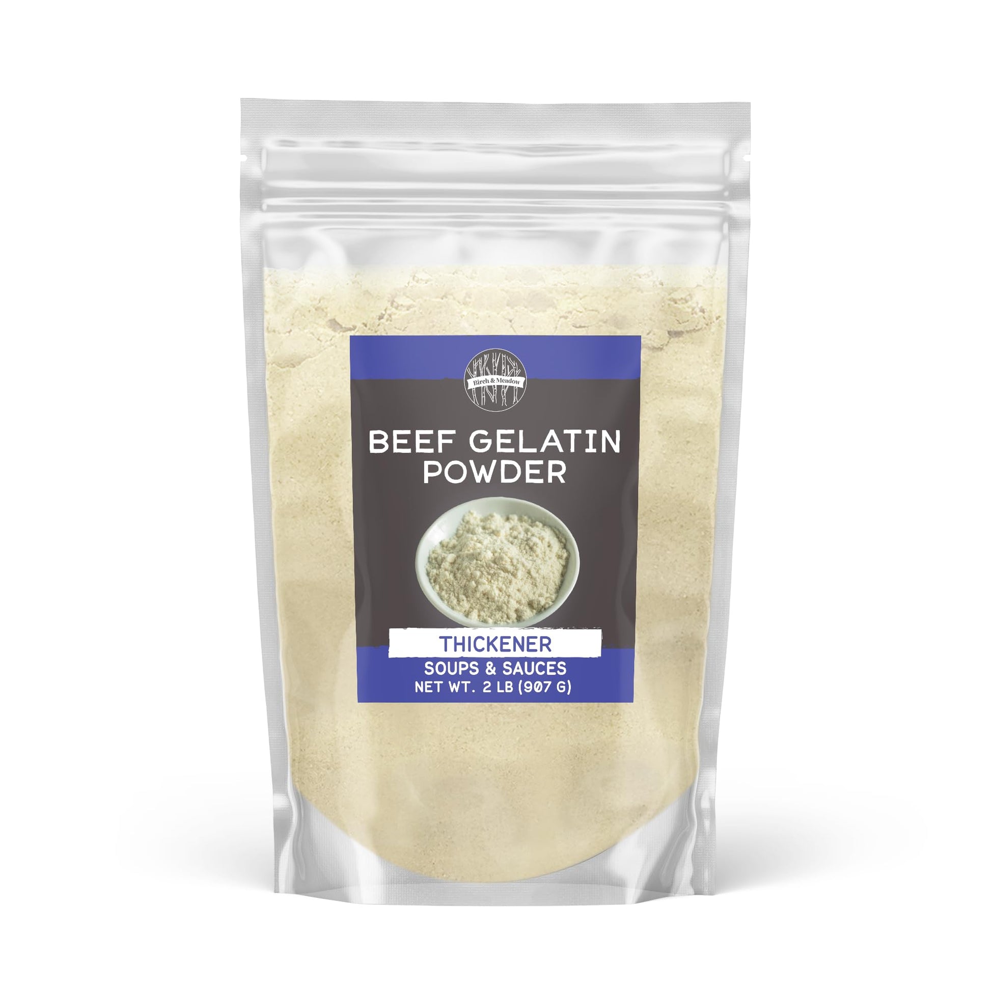 Birch & Meadow Beef Gelatin Powder, 2 lb, Unflavored, Soup & Sauces, Thickener
