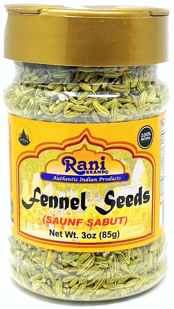 Rani Fennel Seeds (Saunf Sabut) Whole Spice 3Oz (85G) Pet Jar All Natural Gluten Friendly Non-Gmo Vegan Indian Origin