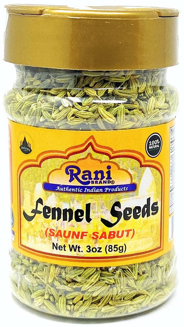Rani Fennel Seeds (Saunf Sabut) Whole Spice 3Oz (85G) Pet Jar All Natural Gluten Friendly Non-Gmo Vegan Indian Origin