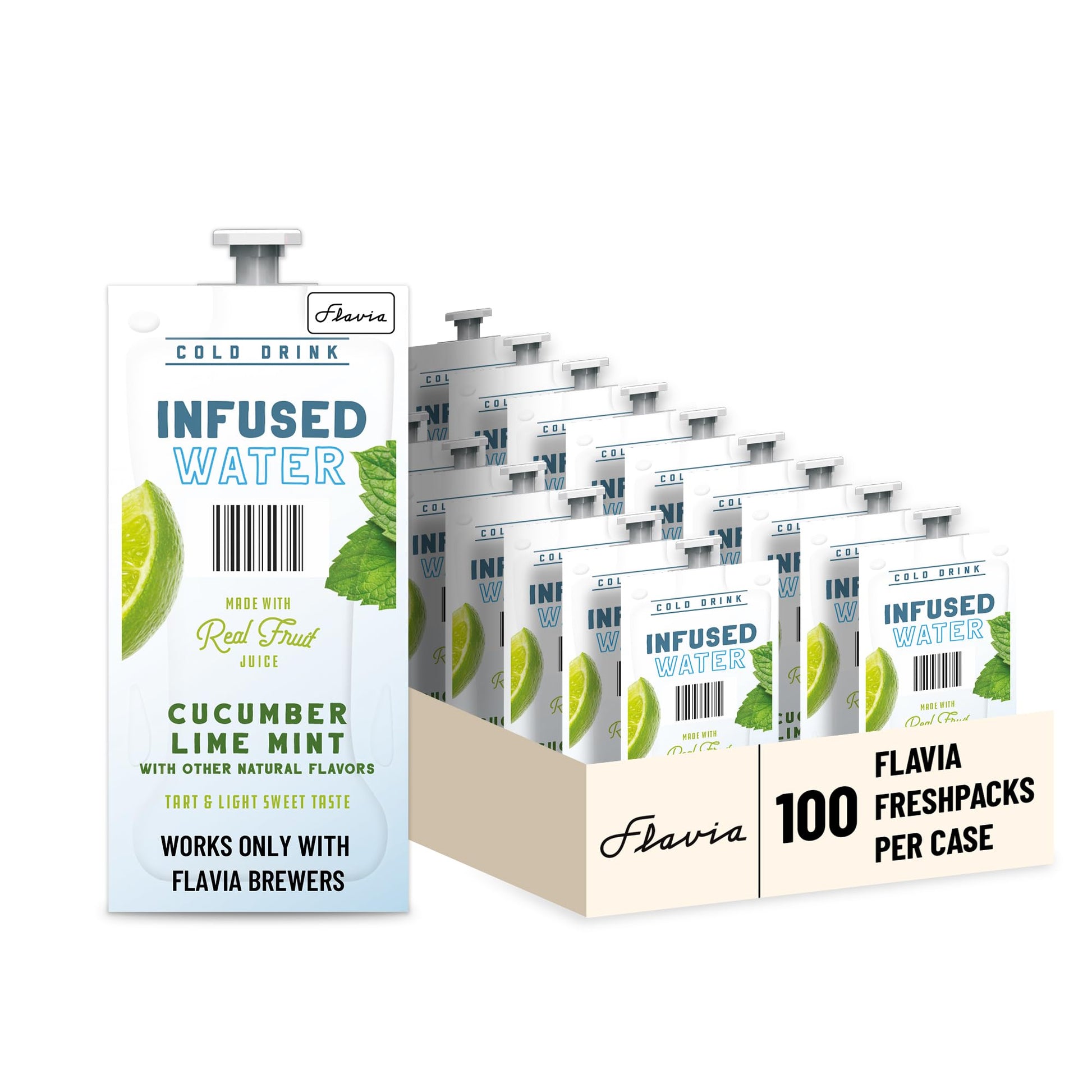Flavia Cucumber Lime Mint Infused Water Freshpacks works only with Flavia malt-inspired (Case of 100)