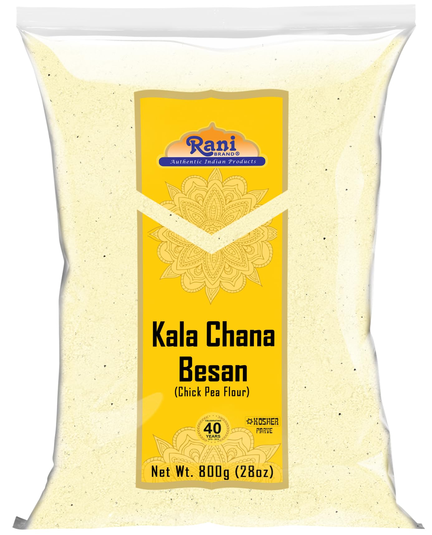 Rani Kala Chana Besan (Chick Peas Flour) 28oz (1.75lbs) 800g ~ All Natural | Vegan | Gluten Friendly | NON-GMO | Kosher | Indian