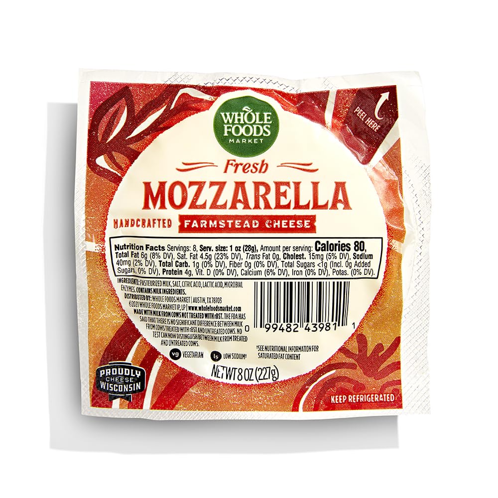 Whole Foods Market, Fresh Mozzarella Vac Pack Balls, 8 oz