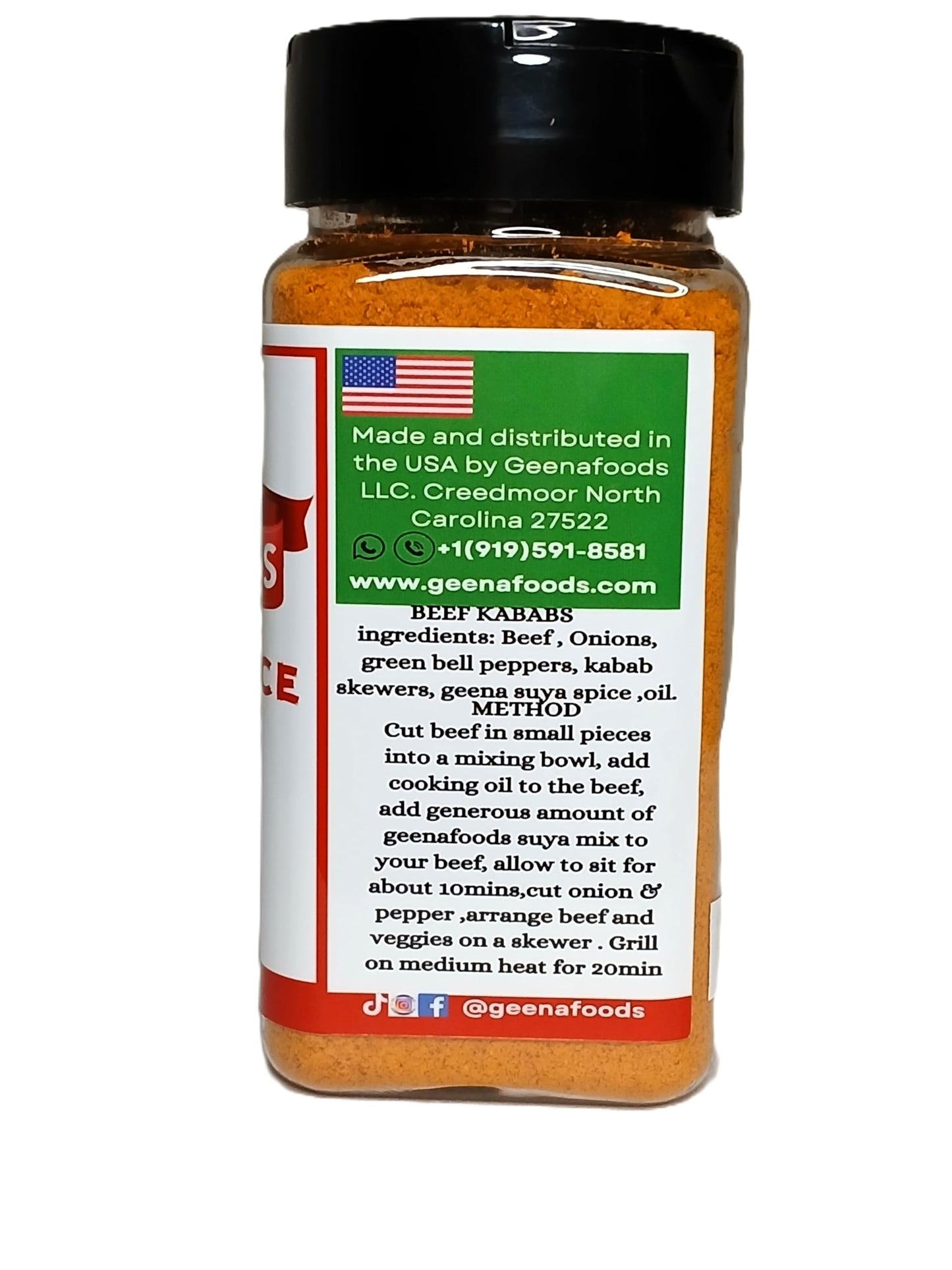 GEENAFOODS Suya Pepper Seasoning Blend for Beef & Chicken, 6 Ounce Pack