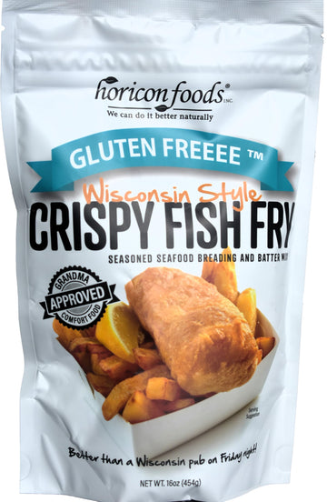 Glutenfreeee Gluten Free Seasoned Breading Mix, Wisconsin Style Crispy Fish Fry, 16 Ounce - Tastes Great, 8 Herbs And Spices, Gr