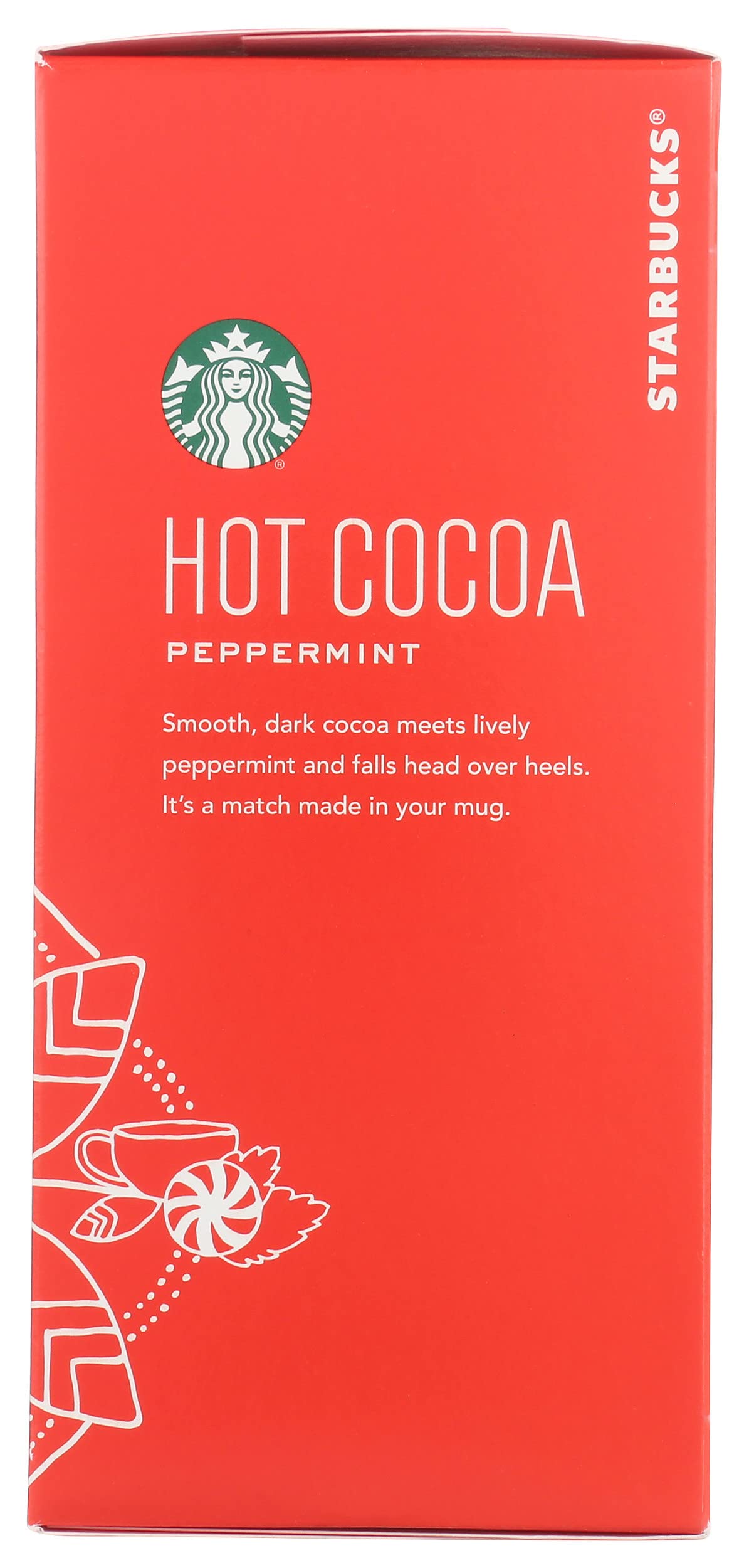 Starbucks Hot Cocoa Mix Packets, Peppermint Flavor, Rich And Velvety, 8 Individual Packets Per Box, 8 Ounce (Pack Of 1)