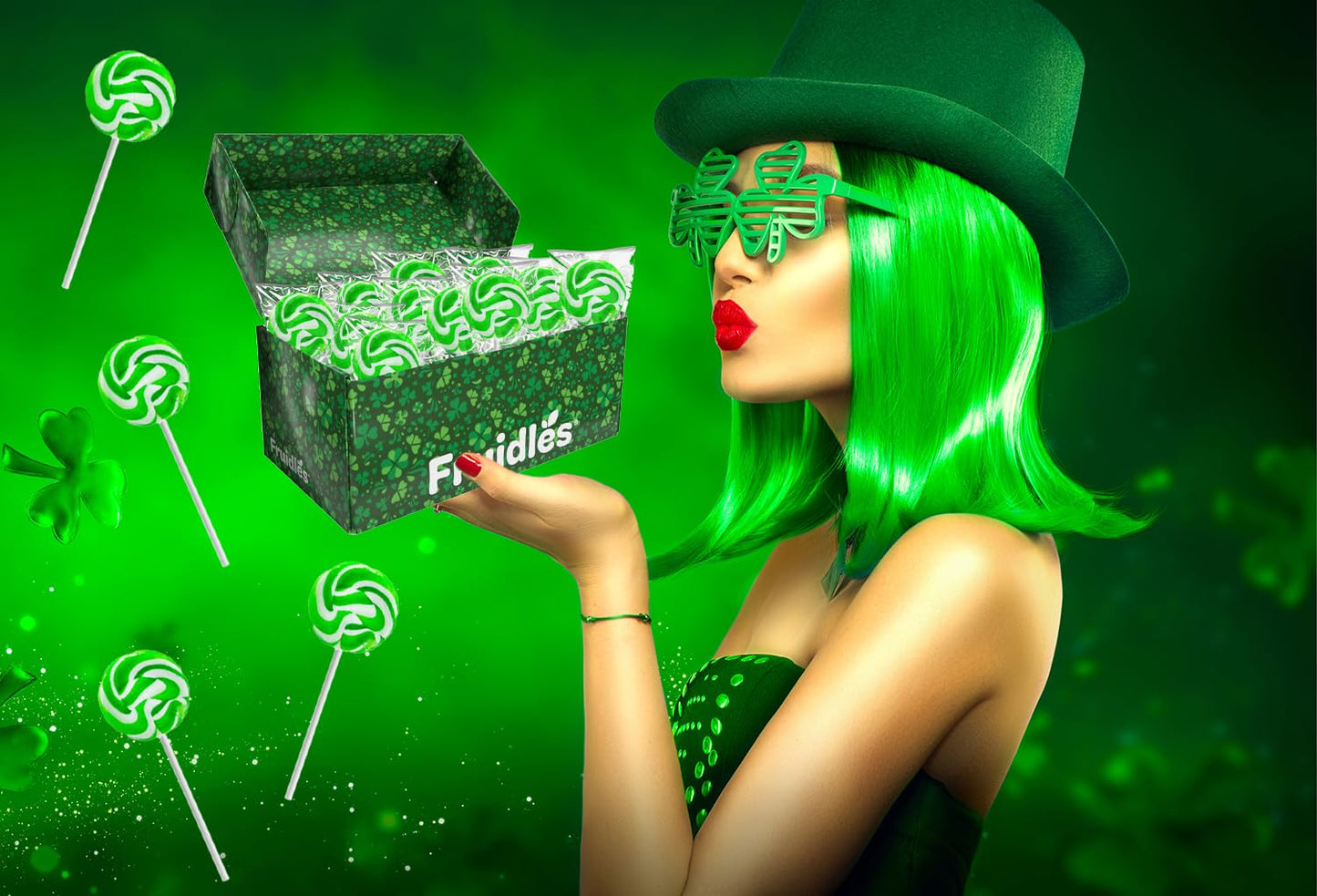Fruidles St. Patrick'S Day Swirl Lollipops, Party Favor Box, Individually Wrapped (24-Pack)
