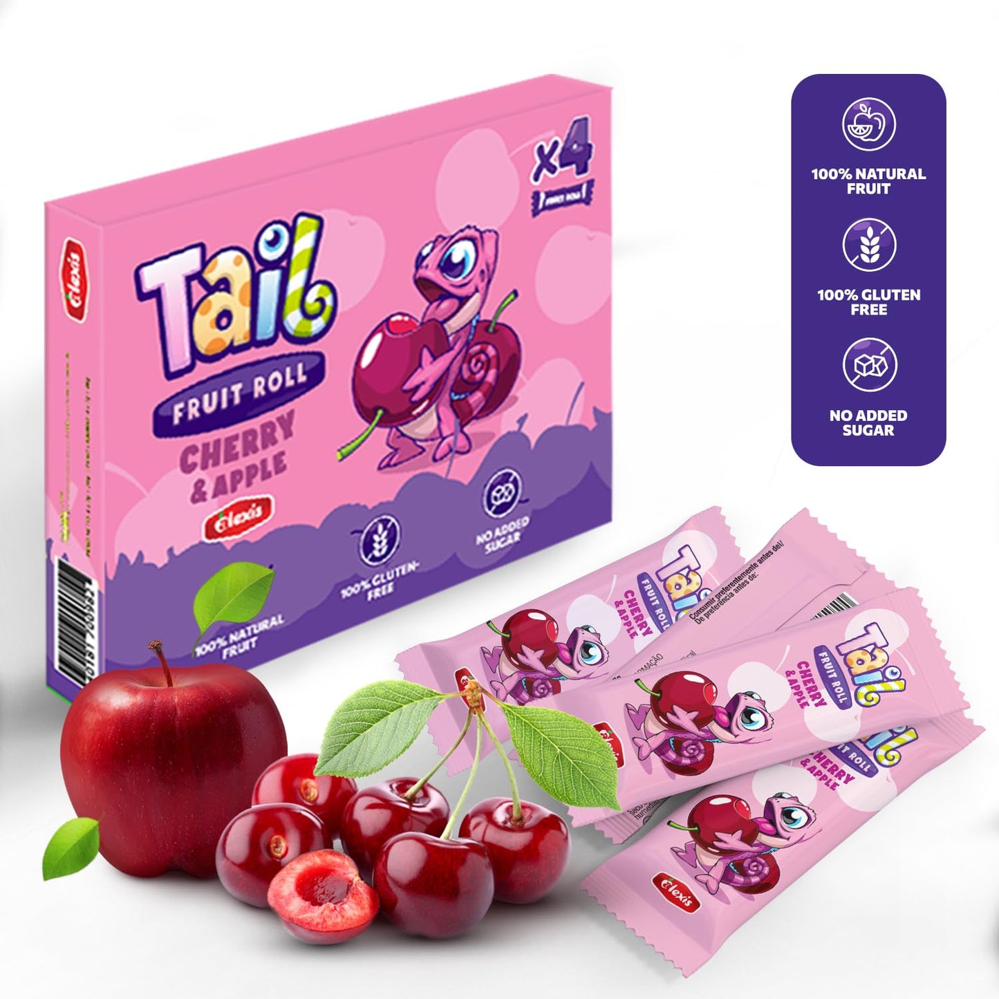 Tail Fruit Roll Healthy Snacks 48 Mix Individual Packs | Variety Flavors For Kids And Adults. No Added Sugar, Non-Gmo, Source Of