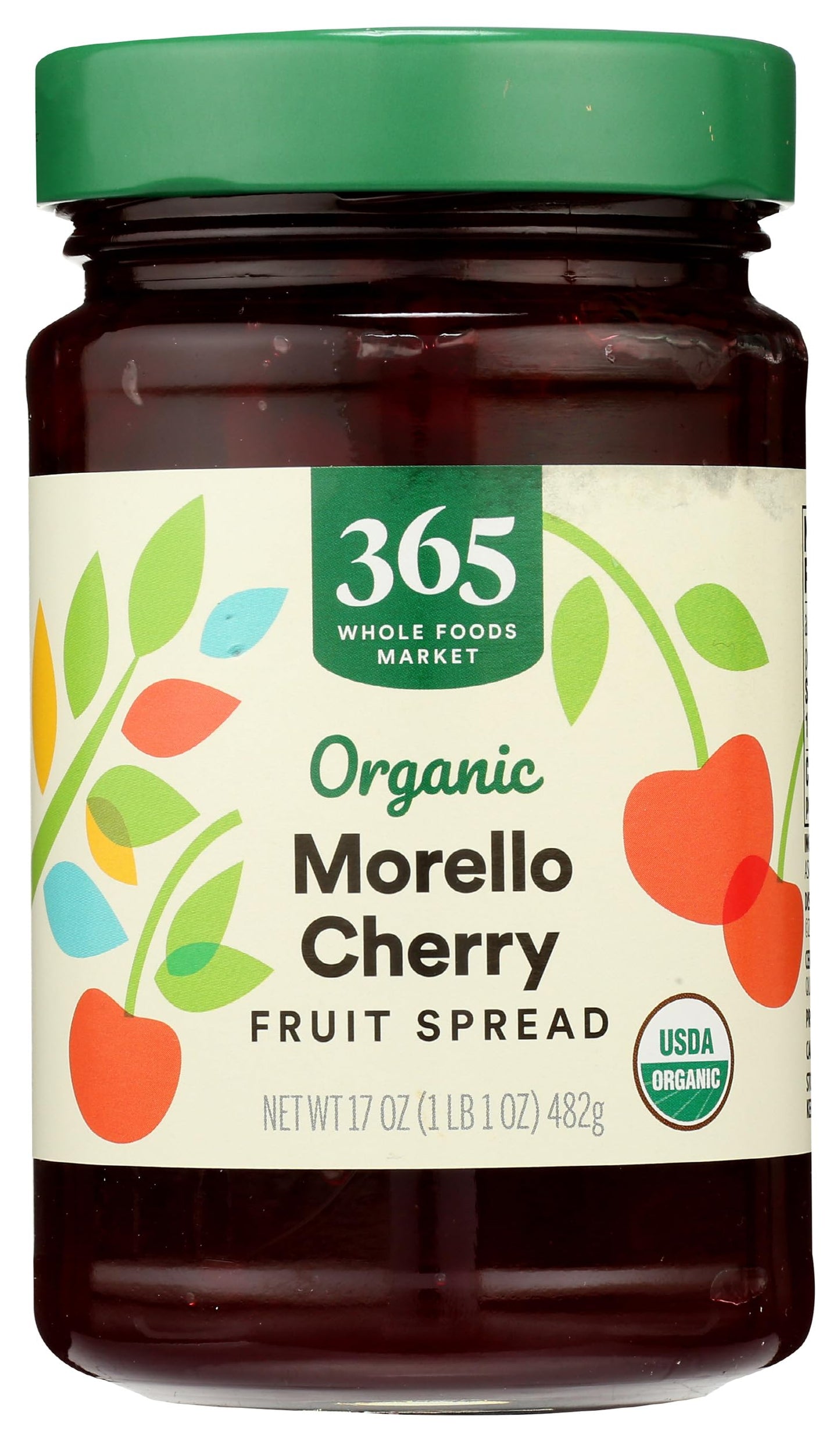 365 by Whole Foods Market, Organic Cherry Fruit Spread, 17 Ounce