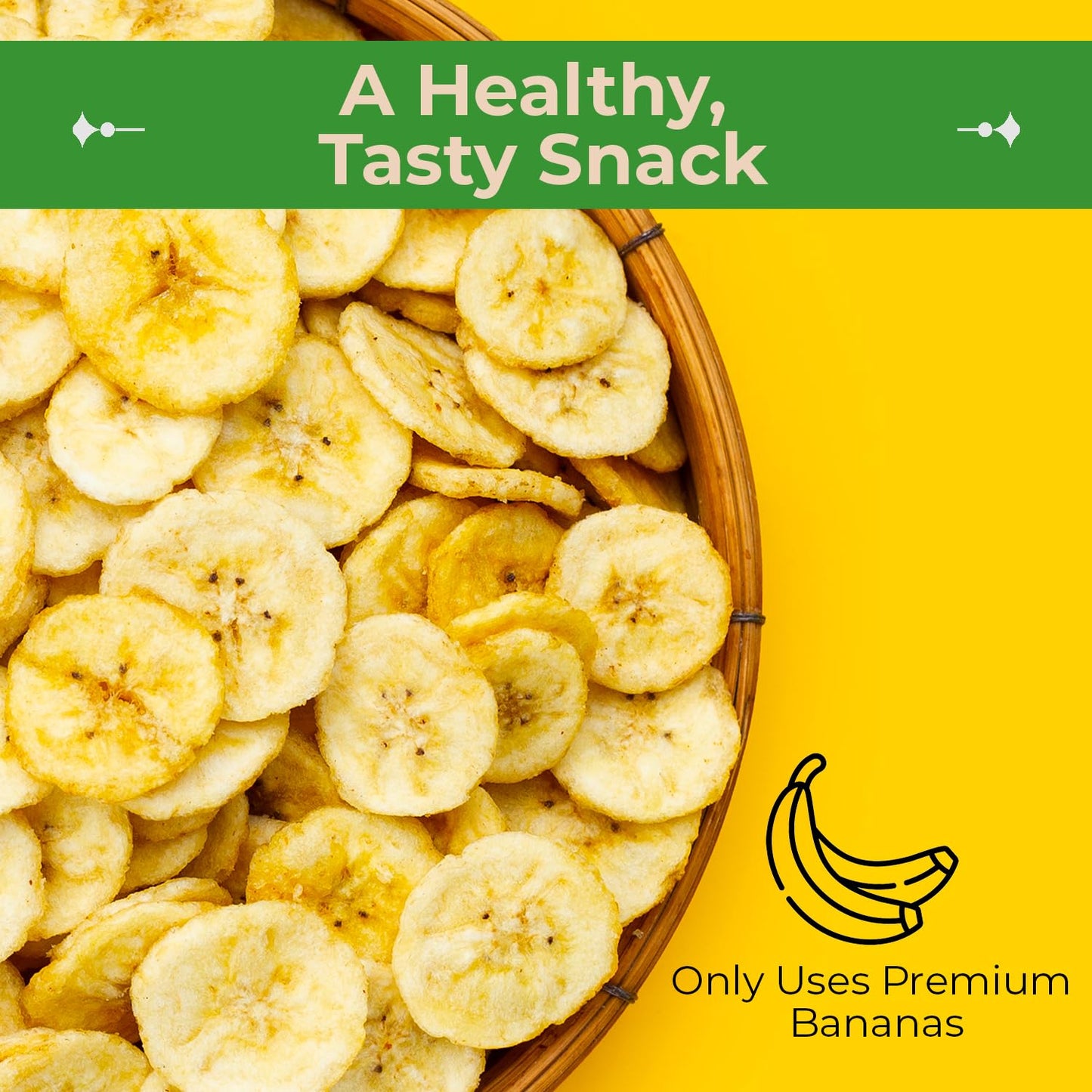 Sincerely Nuts Dried Banana Chips Sweetened - Fresh Sweet Dried Bananas Made W/Ripe Fruit & Coconut Oil - Kosher, Vegan & Gluten