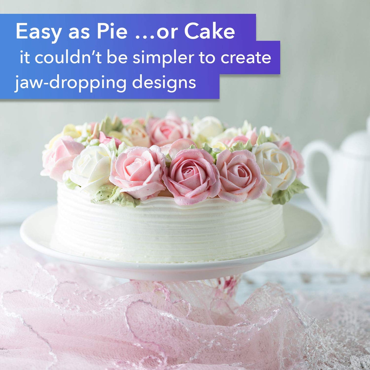 Edible Ultra Flexible Icing Sheets, White, 8.3" X 11.7" A4 Size, 12 Ct