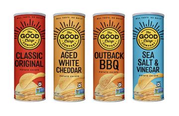 The Good Crisp Company, Potato Chips Variety Pack, 5.6 Ounce Canisters, Pack Of 4 (Variety Pack) Non-Gmo, Allergen Friendly, Pot