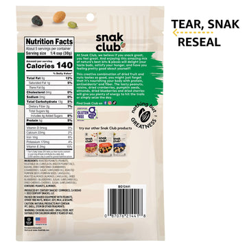 Snak Club Antioxidant Trail Mix 5.5oz (Pack of 6 Resealable Bags)