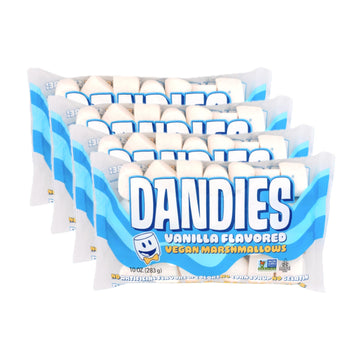 Dandies Vegan Marshmallows, No Artificial Flavorings, Food Dyes, Corn Syrup, or Gelatin, Perfect for Roasting, Smores, or Snacki