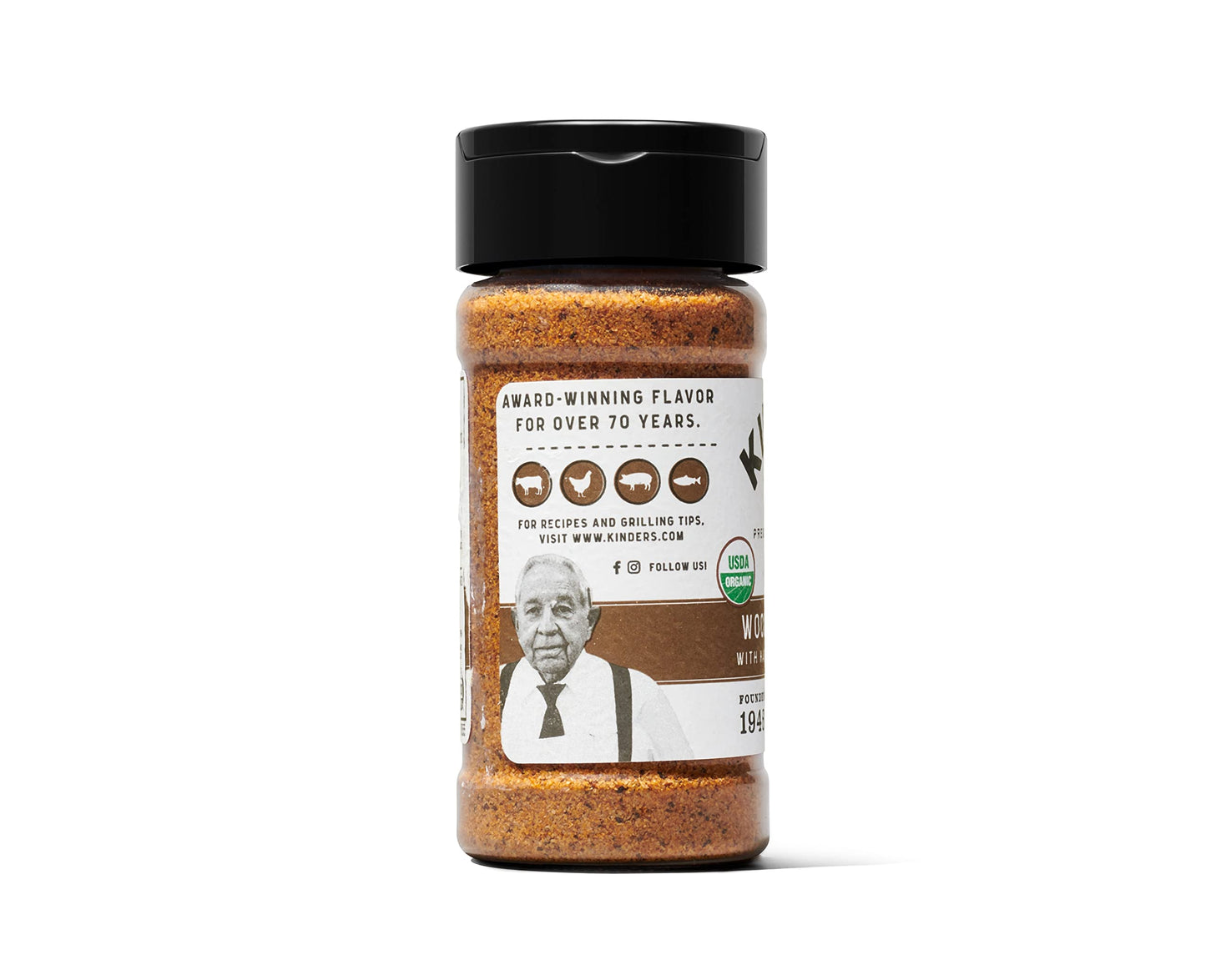 Kinder'S Organic Woodfired Garlic Rub, Premium Quality Seasoning, Msg Free And Usda Certified Organic, 3.5 Oz