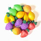 60 Fruit Shaped Fizzy Candy Powder, With Hanging Hole Caps For Decorative Stringing, Fun And Unique 90S Retro Candy, Gluten Free