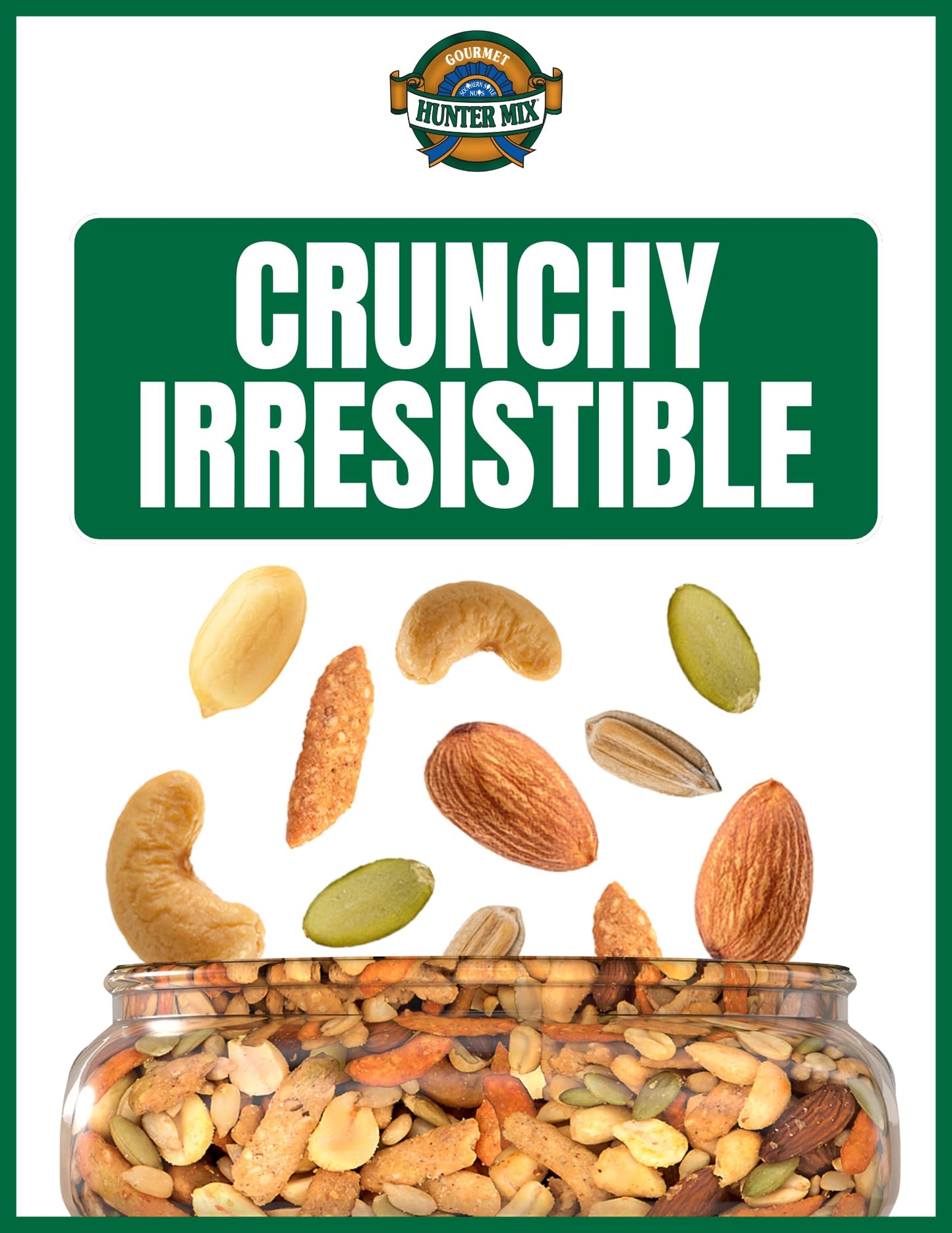Southern Style Nuts Gourmet Hunter Mix, 23 Ounces, Sesame Sticks, Peanuts, Sunflower Kernels, Almonds, Cashews, And Pepitas