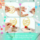 Macarrie 40 Pcs Birthday Cake Topper Set, Gold Acrylic Glitter Decor, 20 Different Shapes