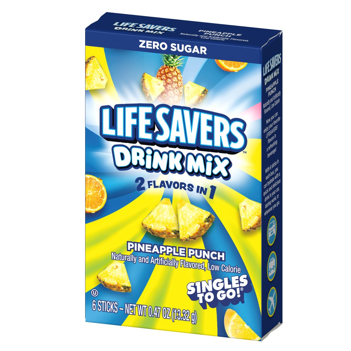 SINGLES TO GO! Lifesavers Singles to Go Variety Pack - Cherry Watermelon, Pineapple Punch, Raspberry Lemonade - 0.63 oz (Pack of 3)