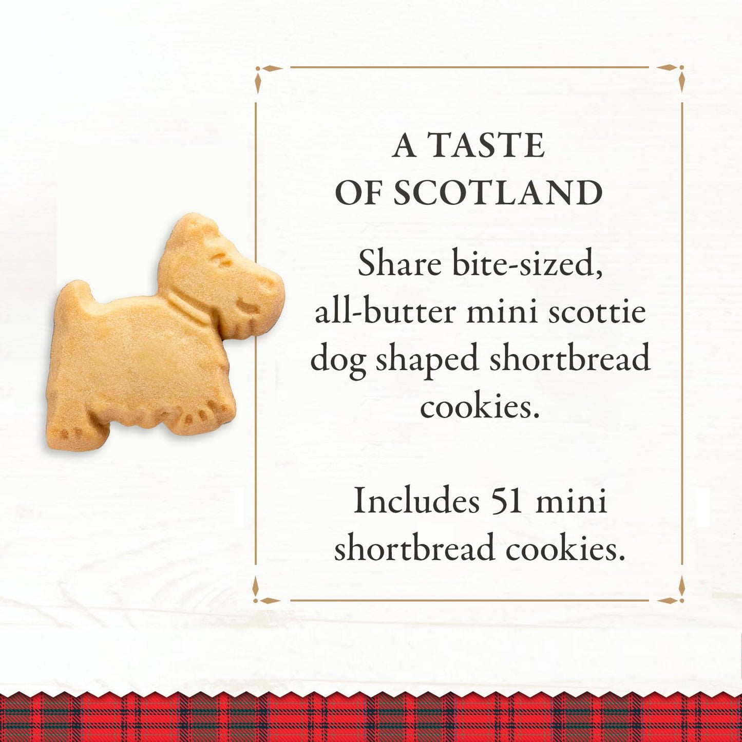 Walkers All-Butter Mini Scottie Dog Shaped Shortbread - 51-Count Carton - Authentic Shortbread Cookies From Scotland