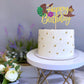 1 Pcs Moana Happy Birthday Cake Topper Glitter Palm Leaf Flower Moana Cake Pick Tropical Hawaiian Luau Theme Cake Decorations Fo