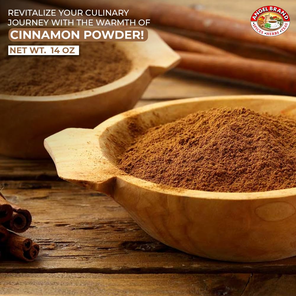 Angel Brand Cassia Cinnamon Powder - Premium Ground Cinnamon For Baking, Coffee, Smoothies, And More - Sweet And Aromatic Spice