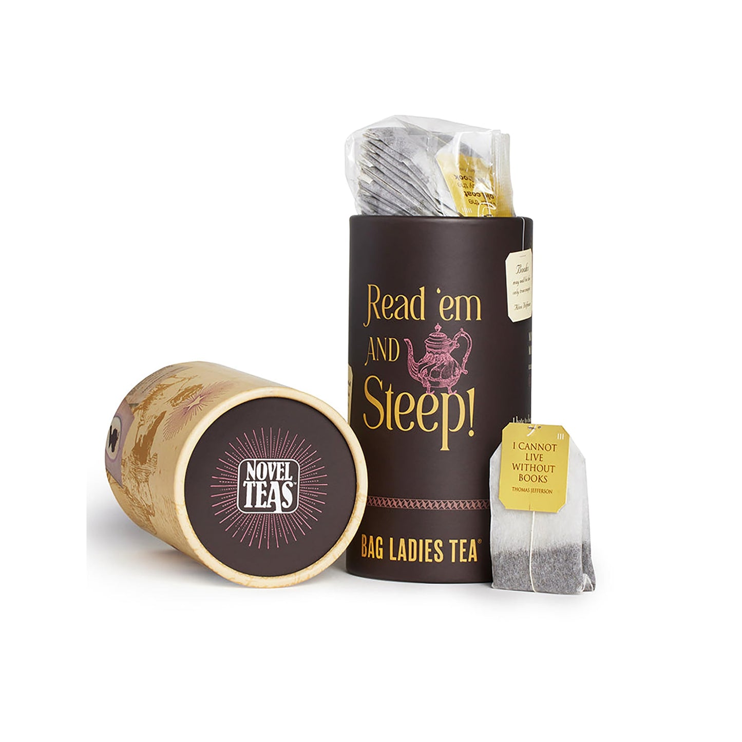 Novel Teas Book Lover'S Tea Contains 20 Teabags Individually Tagged With Literary Quotes From The World Over, Made With The Fine