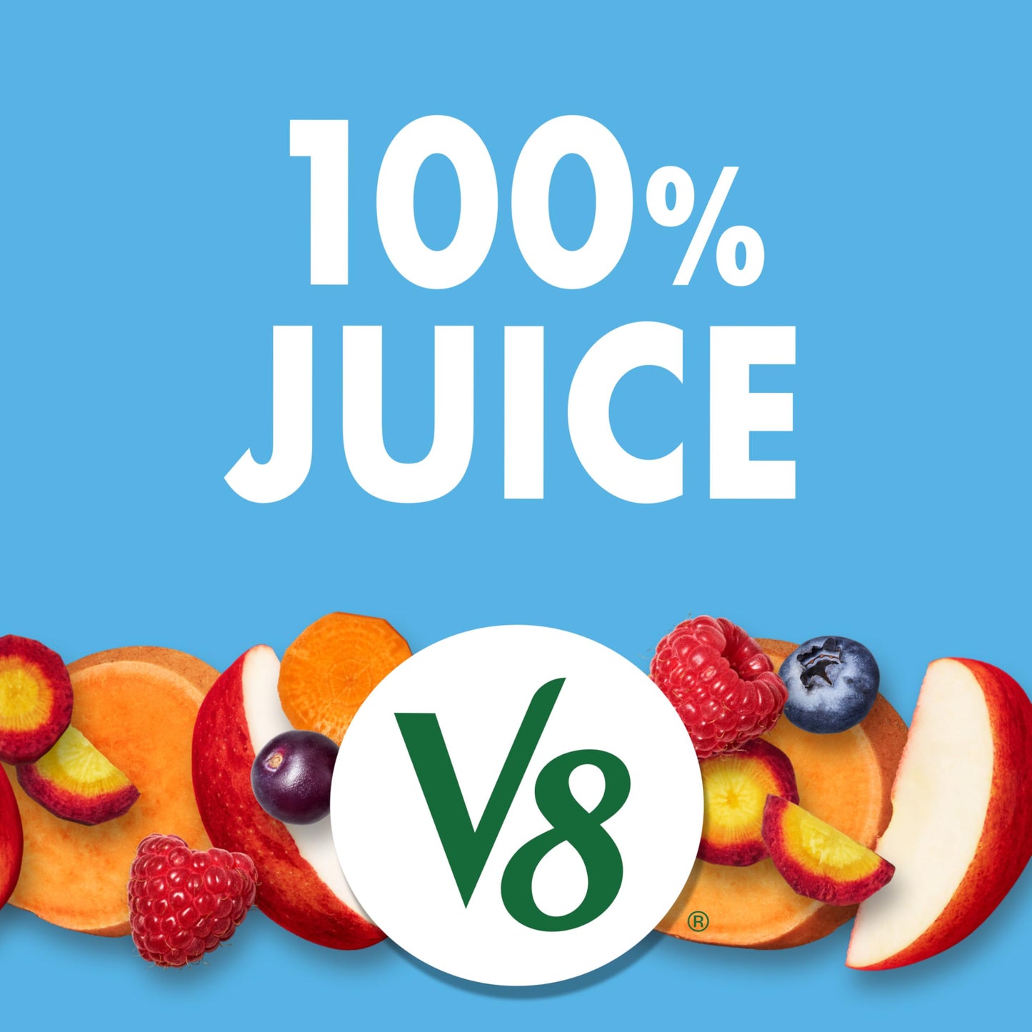 V8 Acai Mixed Berry 100% Fruit and Vegetable Juice, 46 fl oz Bottle (Pack of 4)