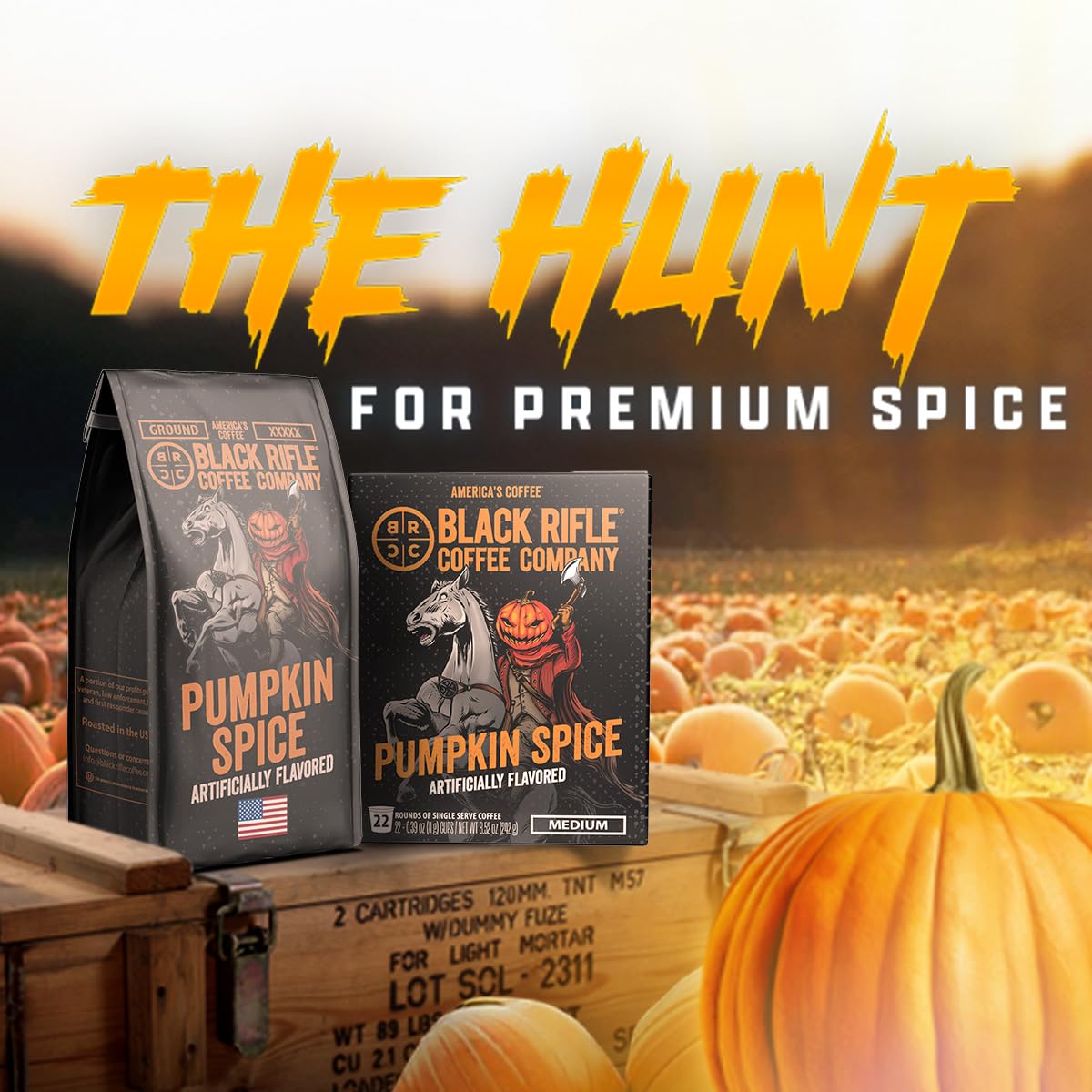 Black   Coffee Company Pumpkin Spice K Cups, Medium Roast, 22 Count, Compatible with Keurig 1.0 & 2.0, Made from Arabica Beans