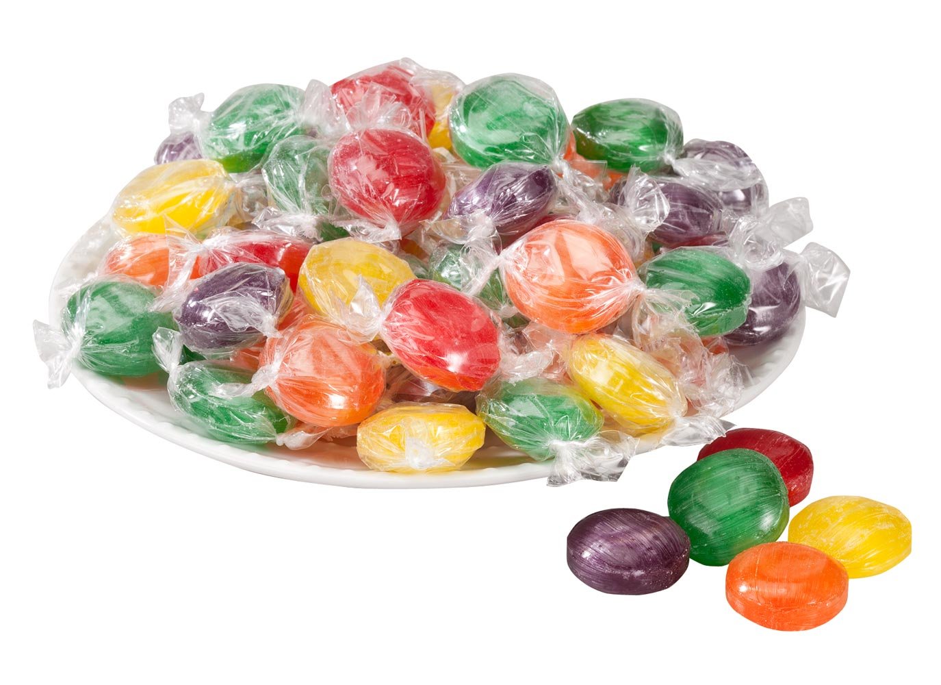 Snackadilly Fruit Flavored Hard Candy - Value Size 3 Pound Bag - Assorted Fruit Flavored Candy - Individually Wrapped
