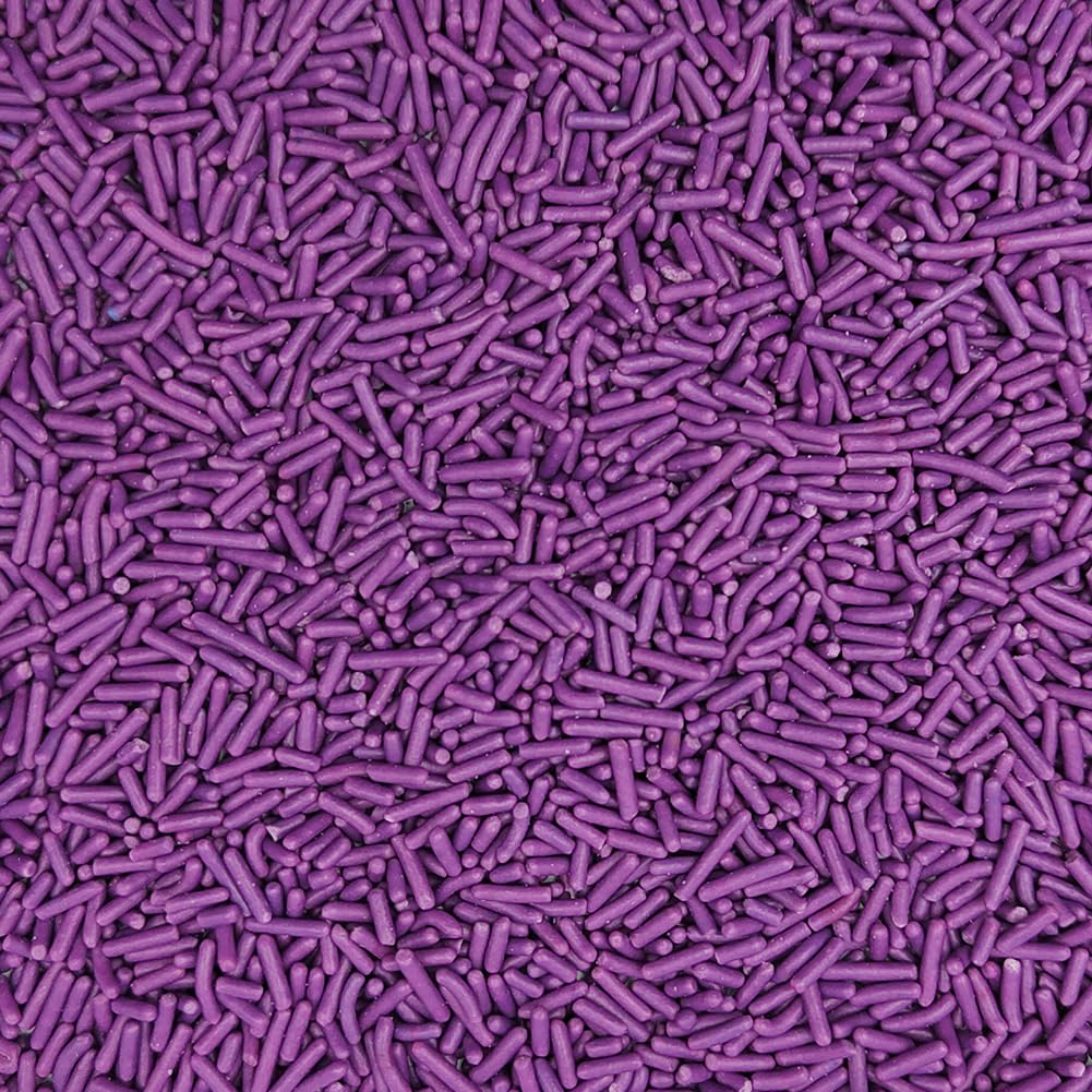 Homankit Purple Jimmies Sprinkles Edible Sprinkle Candy Soft Jimmies Toppings For Ice Cream, Cupcake, Cake, Cookie, Dessert Deco