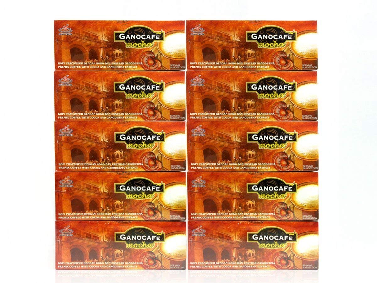 10 Boxes Gano Cafe Mocha Coffee Ganoderma Lucidum Extract + Free Expedited Shipping To Usa By Ecbuy