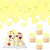 60 PCS Edible Heart Cupcake Toppers Sweet Love Valentine's Day Cake Decorations Edible Heart Cake Toppers for Valentine's Day We