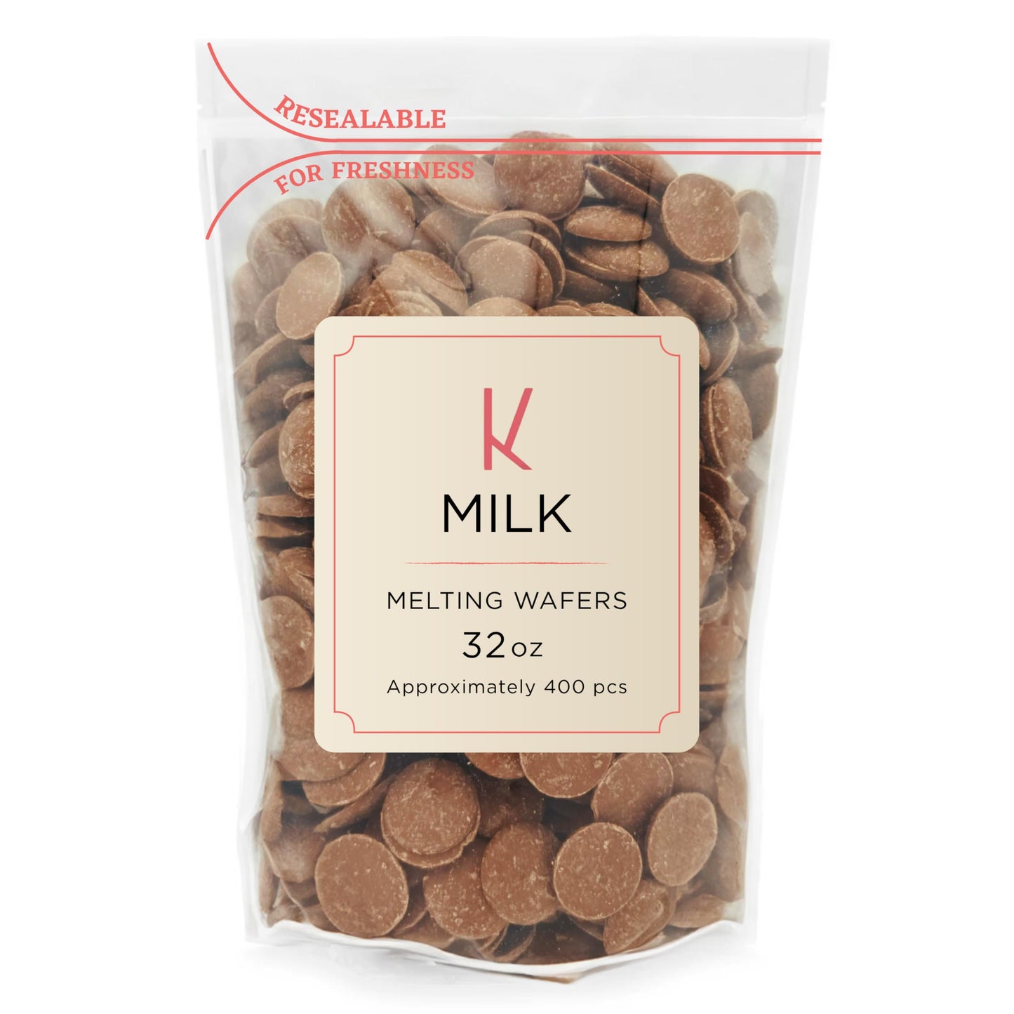 Merckens Chocolate Melting Wafers Bulk Bag Perfect For Dipping  Deserts  Baking And More (2 Pound  Milk New)
