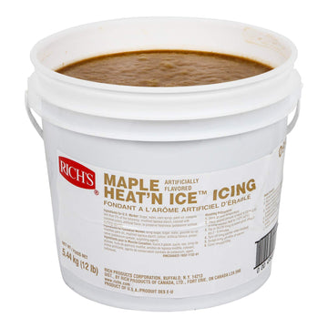 Rich'S Heat 'N Ice, Icing For Donuts, Rolls & More, Pail, Maple, 192 Ounce