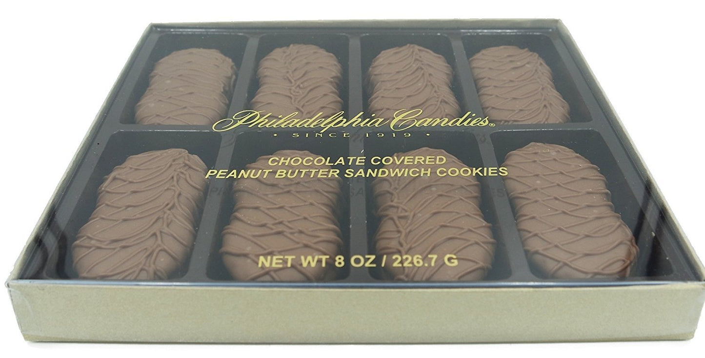 Philadelphia Candies Milk Chocolate Nutter Butter Cookies Gift Box, 8 Ounce