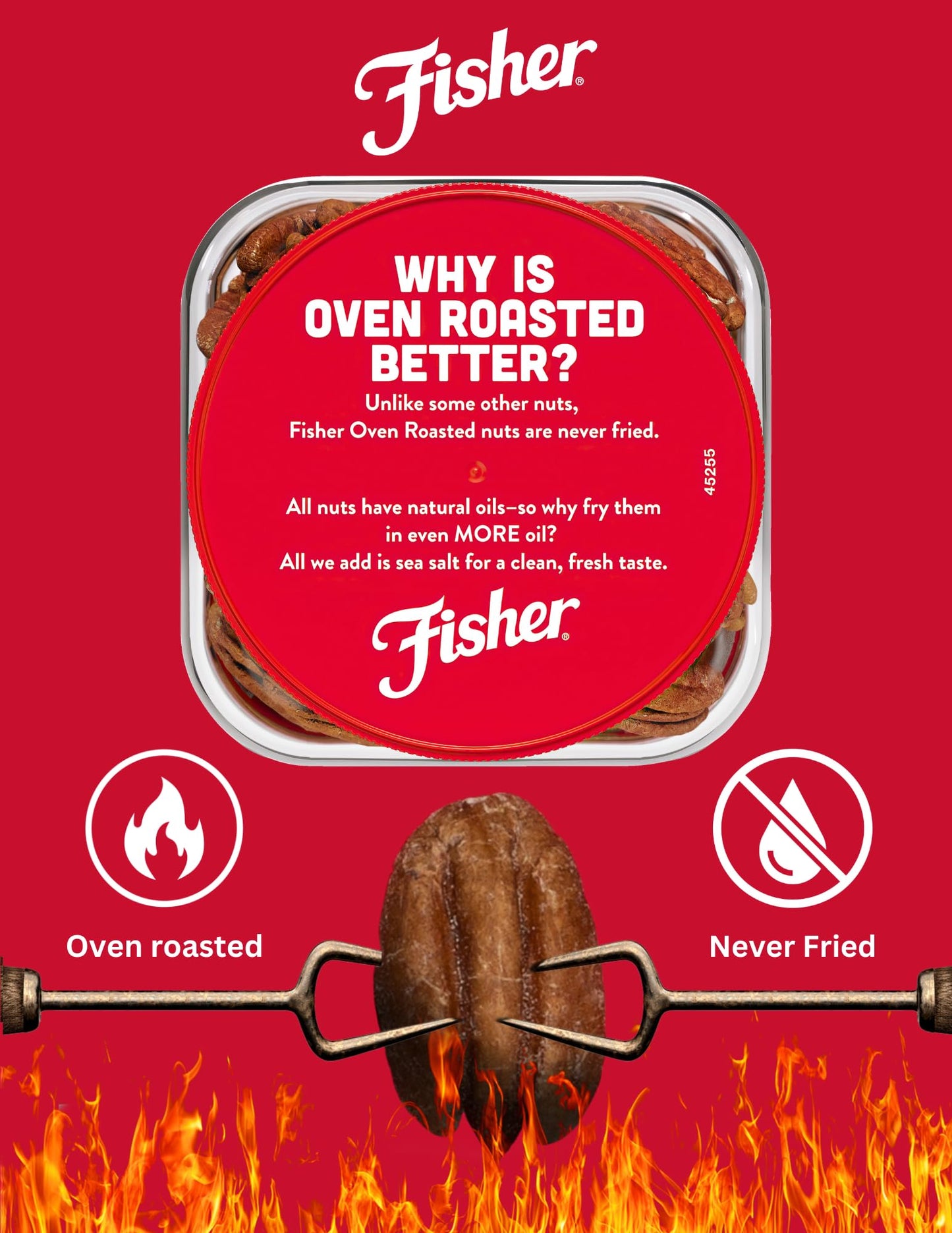 Fisher M th Pecans, Roasted & Salted, Gluten Free, Vegan, 17 Ounces