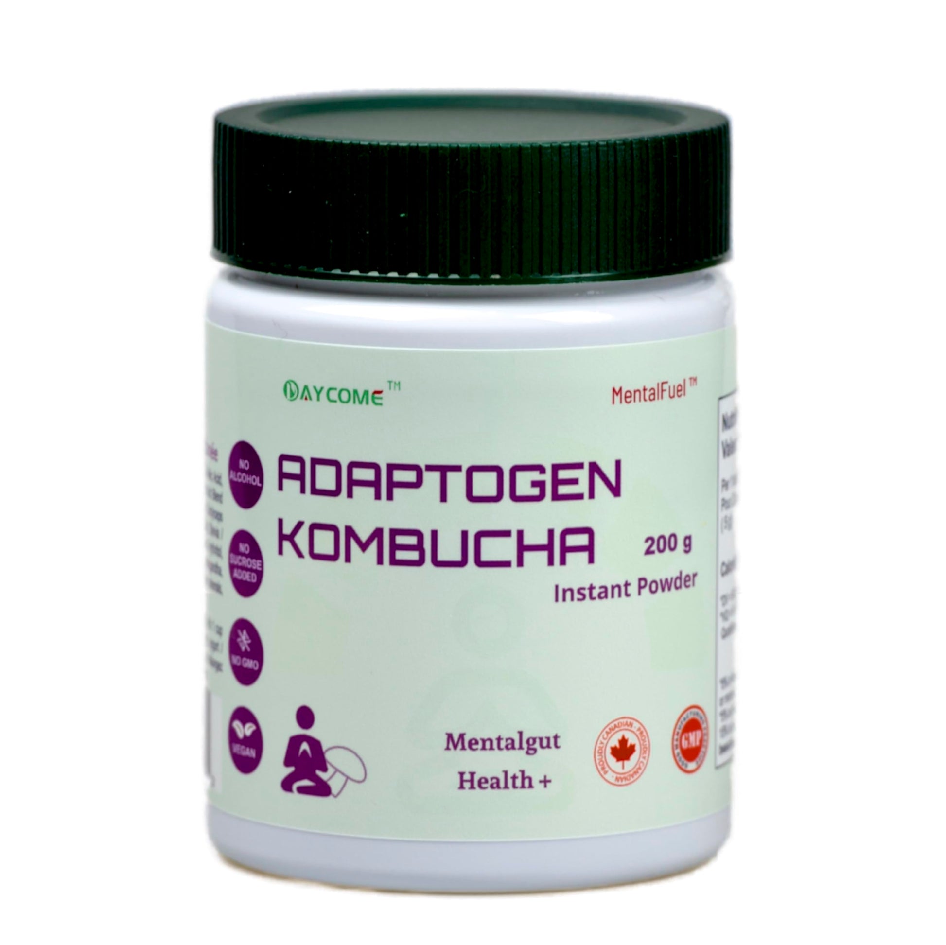 MentalFuel Adaptogen Kombucha Instant Powder - 40 Servings Sparkling Fermented Kombucha Drink with Adaptogen Blends, Energy, Foc