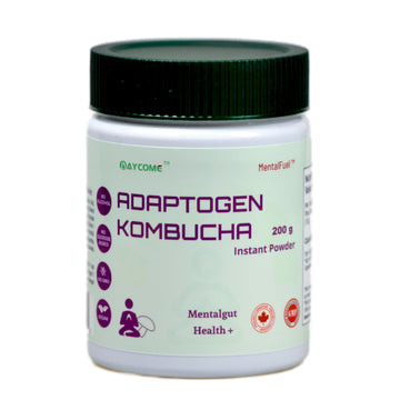MentalFuel Adaptogen Kombucha Instant Powder - 40 Servings Sparkling Fermented Kombucha Drink with Adaptogen Blends, Energy, Foc
