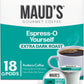 Maud's Espresso Roast Coffee Pods, 18 ct, Dark Roast Coffee in Recyclable Single Serve Pods - 100% Arabica Coffee, Compatible wi