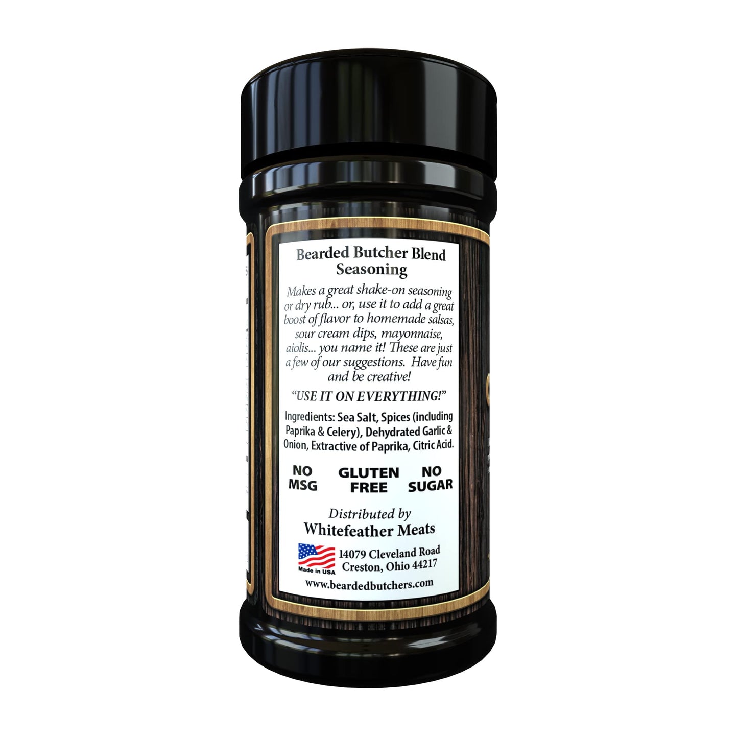 Bearded Butchers Blend Original Seasoning, 6 Oz Shaker - All-Purpose Spice For Meats, Veggies, Soups, Sandwiches, Eggs, Fries -