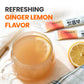 TEAZEN Lemon Ginger Hot Kombucha Tea, Sugar Free, 30 Servings, Relaxation Drink Mix