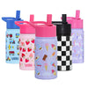 Wildkin Kids 14 Oz Reusable Bpa-Free Stainless Steel Water Bottle With Leak Proof Lid For Boys & Girls, Insulated, Durable, And