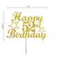 52 Birthday Cake Topper Gold Glitter, Party Decoration Ideas, Premium Quality, Sturdy Doubled Sided Glitter, Acrylic Stick. Made