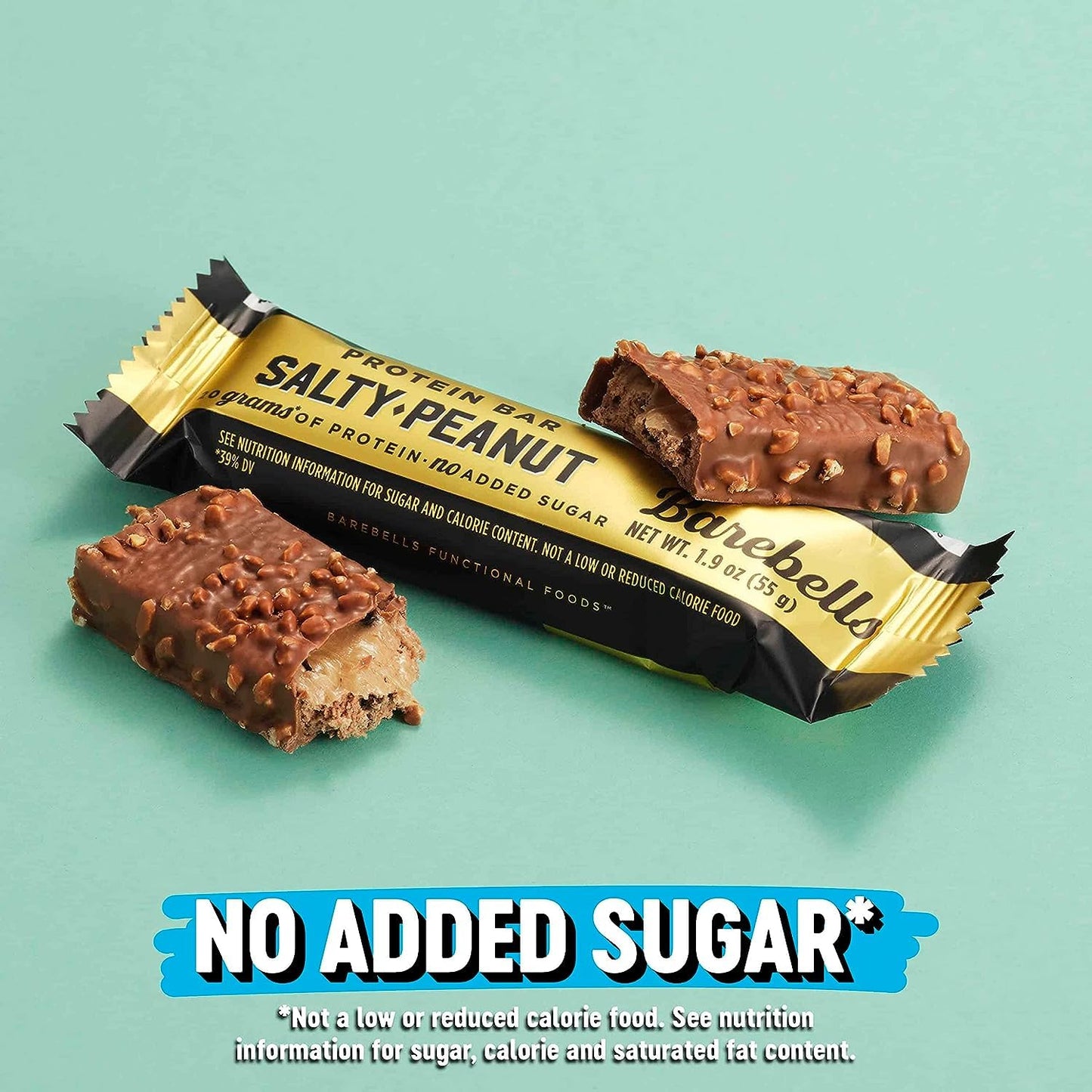 PICKN BUY Barebell Protein Bar - Salty Peanut Flavor, 10 Pack with Bonus Sour Gummies Pouch, 1.9oz Each
