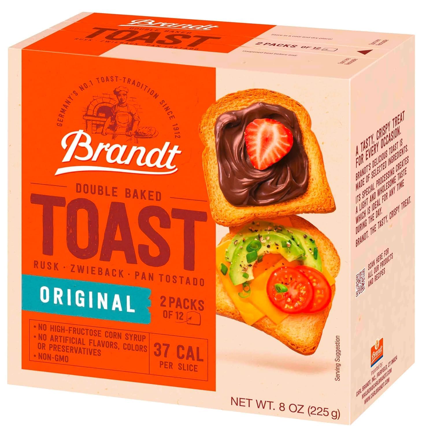 Brandt Zwieback Rusk | Sweetened Crispy Bread | Perfect For Teething C ...