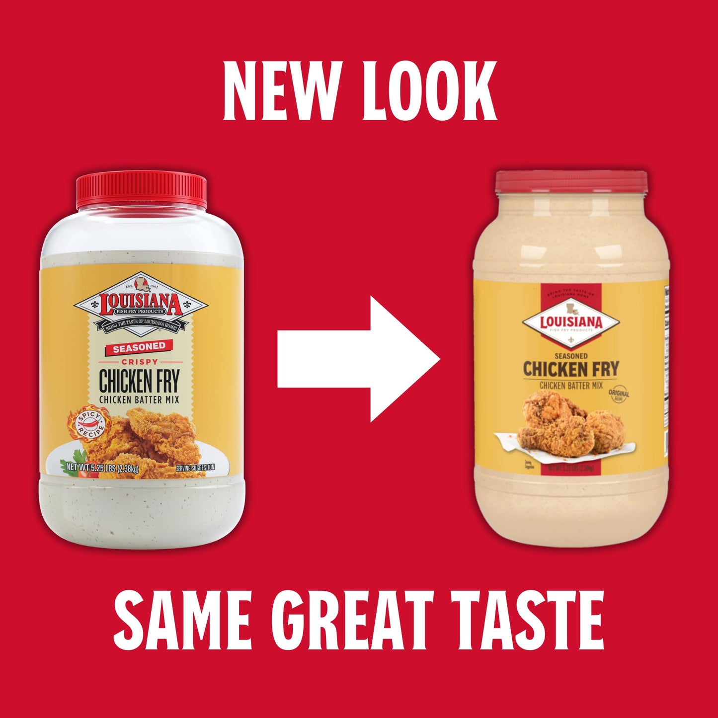 Louisiana Seasoned Chicken Fry Batter 1 Gallon - Crispy Southern Coating Mix for Fried Chicken - Delicious and Convenient Coatin