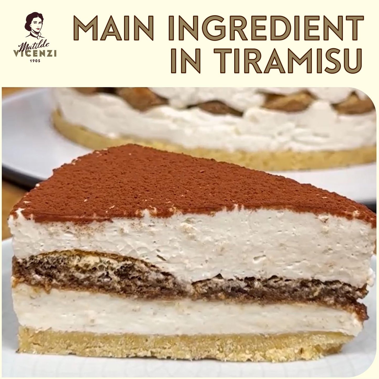 Matilde Vicenzi Vicenzovo Ladyfingers 14.10oz - Classic Italian Biscuits, Ladyfingers Cookies for Tiramisu, Kosher Dairy Cookies