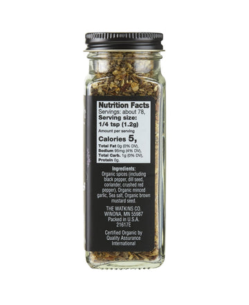 Watkins Gourmet Organic Spice Jar, Steak Seasoning, 3oz, Perfect for Grilling and Cooking