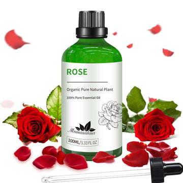 Rose Essential Oil Mumianhua Rose Oil Pure Essential Oil Rose Aromatherapy Essential Oil Undiluted Rose Fragrance Oil For Skin, 